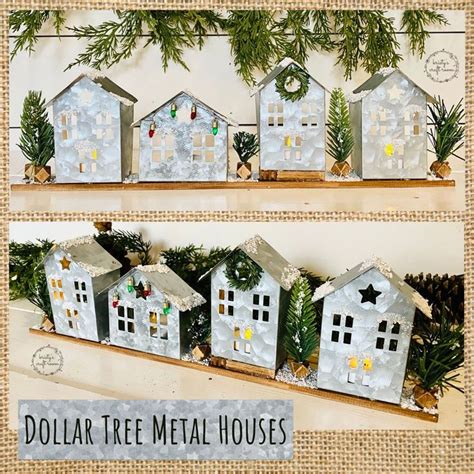 dollar tree metal houses|dollar tree christmas decorations.